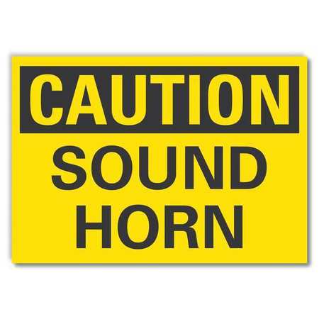 Caution Sign,10" W,7" H,0.004" Thickness