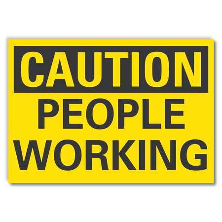 Caution Sign,10" W,7" H,0.004" Thickness