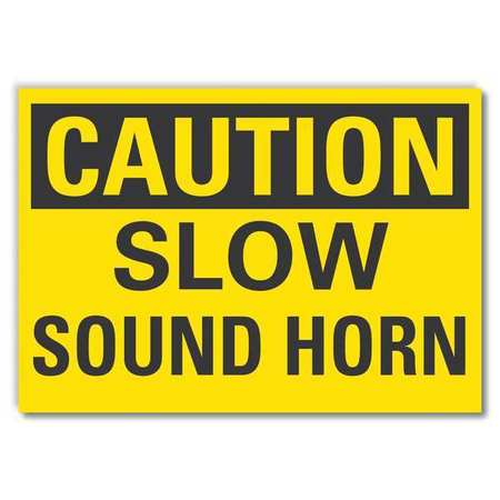 Caution Sign,10" W,7" H,0.004" Thickness