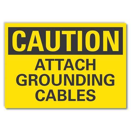 Caution Sign,10" W,7" H,0.004" Thickness