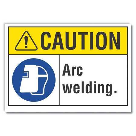 Caution Sign,10" W,7" H,0.004" Thickness