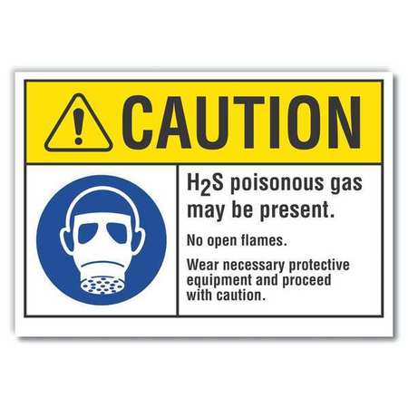 Caution Sign,10" W,7" H,0.004" Thickness