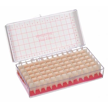 Vial Store Case,holds 60 Test Tubes,pk6