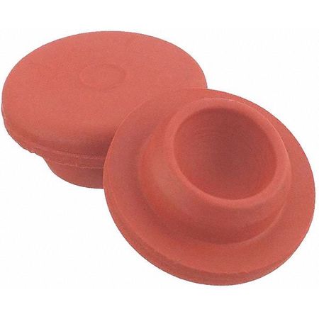 Straight Plug Stopper,rubber,red,pk1000