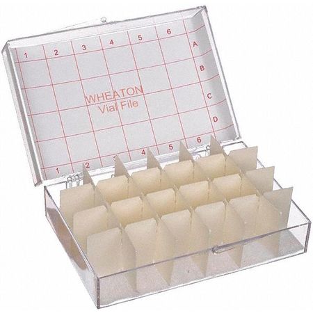 Vial Store Case,holds 24 Test Tubes,pk6