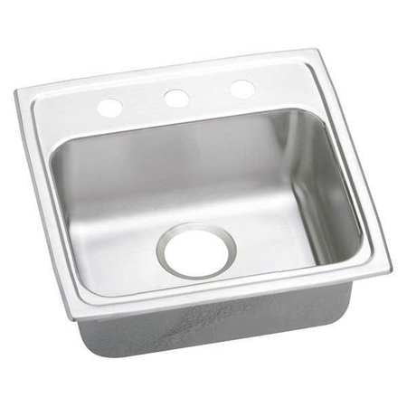 Drop-in Sink,18 Ga.,19 In. L,18 In. W (1