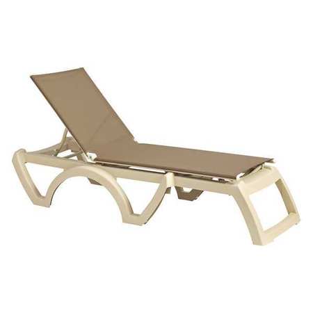 Chaise Lounge,taupe,adjustable,14"h (1 U