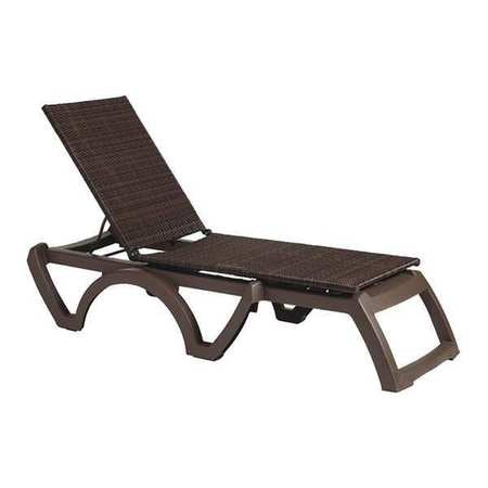 Chaise Lounge,espresso,adjustable,14"h (