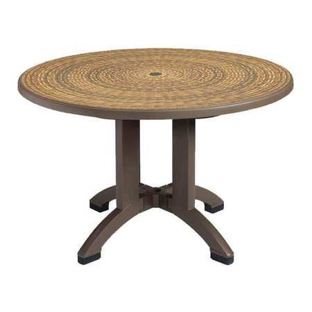 Pedestal Table,espresso,round,29-1/2"h (