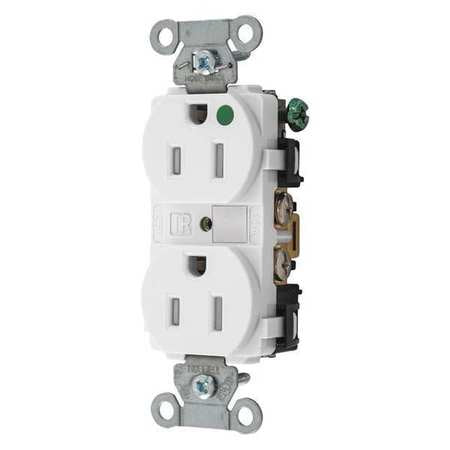 Receptacle,white,15a,nylon,duplex Outlet