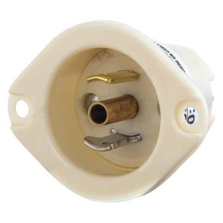 Locking Flanged Inlet,125vac,nylon (1 Un