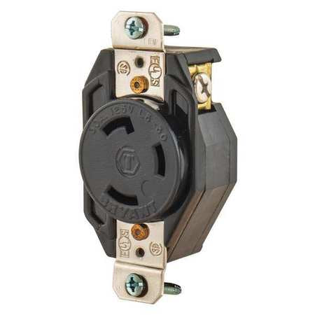 Locking Receptacle,black,125vac,2 Hp,30a