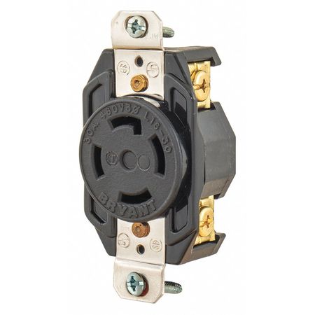 Locking Receptacle,blk,480vac,10 Hp,30a