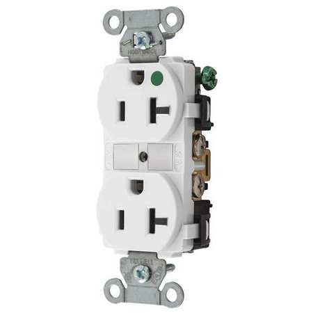 Receptacle,white,20a,1.0 Hp,2 Poles (1 U