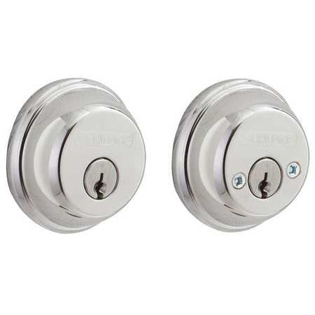 Deadbolt,bright Chrome,double Cylinder (