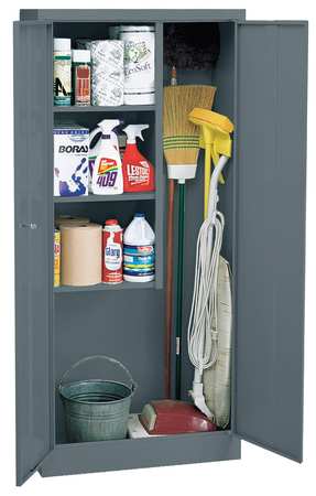 Janitorial Cabinet,66" H,30" W,charcoal