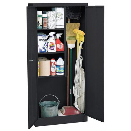 Janitorial Cabinet,66" H,30" W,black (1