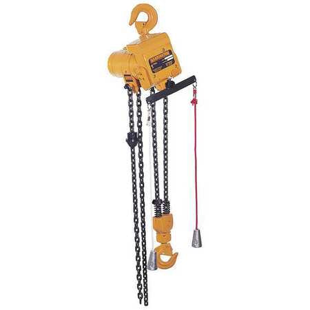 Air Chain Hoist,2000 Lb. Cap.,10 Ft. Lft