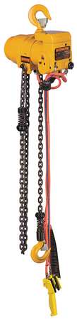 Air Chain Hoist,2000 Lb. Cap.,10 Ft. Lft