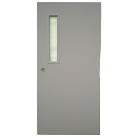 Metal Door With Glass,type 1,80 X 30 In