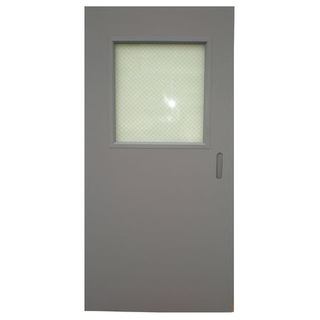 Metal Door With Glass,type 1,80 X 32 In