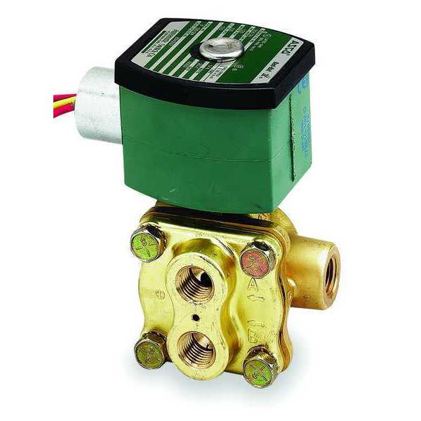 120V AC Brass Solenoid Valve, Universal, 3/8 in Pipe Size