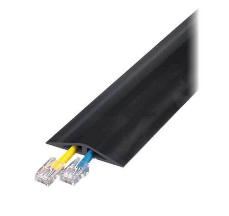 Cable Protector,2 Channels,black,10 Ft.l