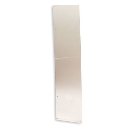 Door Protection Plate, Dull Ss, 6 In. H