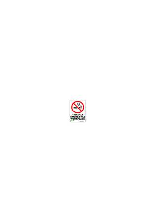 No Smoking Sign,10 X 7in,r And Bk/wht (1