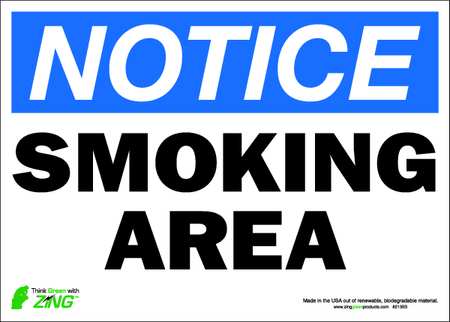 Notice No Smoking Sign,10 X 14in,eng (1