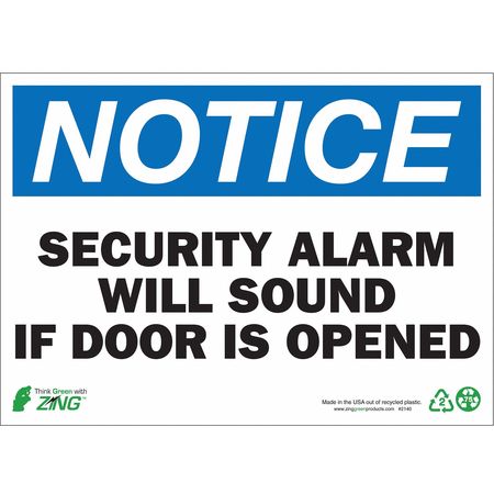 Security Sign,security Alarm,7"x10" (1 U