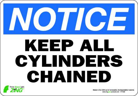 Notice Sign,7 X 10in,bk And Bl/wht,eng (