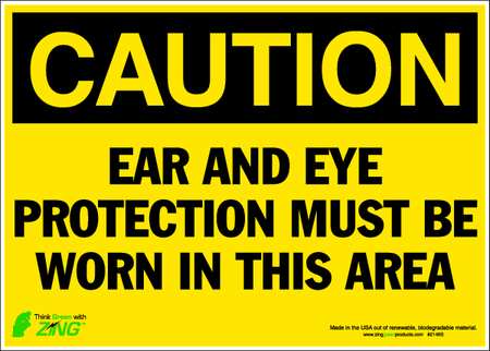 Caution Sign,10 X 14in,bk/yel,eng,text (