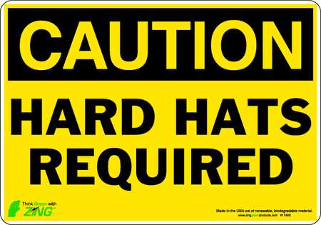 Caution Sign,7 X 10in,bk/yel,eng,text (1