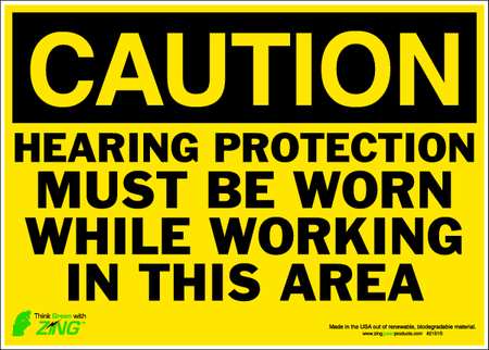 Caution Sign,10 X 14in,bk/yel,eng,text (