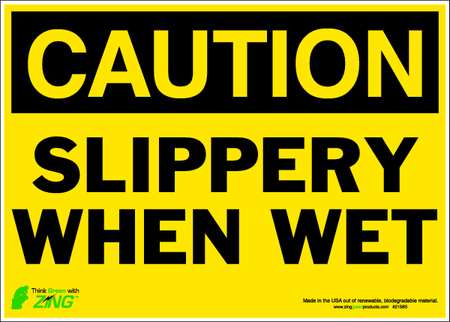 Caution Sign,10 X 14in,bk/yel,eng,text (