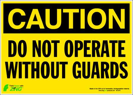 Caution Sign,10 X 14in,bk/yel,eng,text (