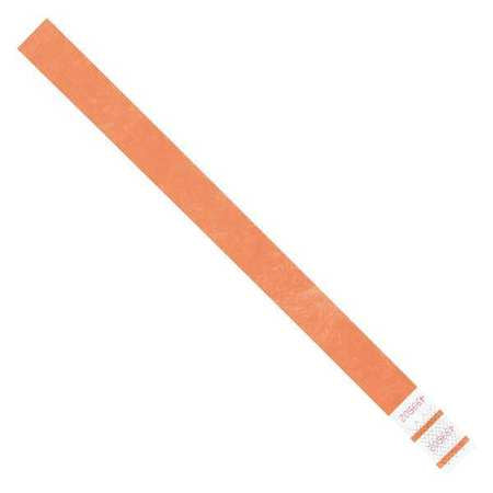 Wristbands,3/4"x10",orange,pk500 (1 Unit