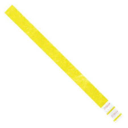 Wristbands,3/4"x10",yllw,pk500 (1 Units