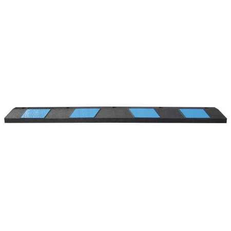 Parking Lot Wheelstop,4x6x72,blue Stripe