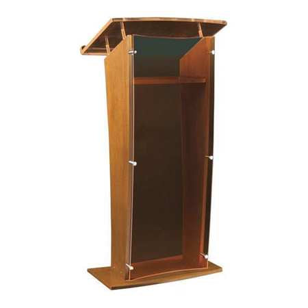 H Style Lectern,smoked Acrylic/oak (1 Un