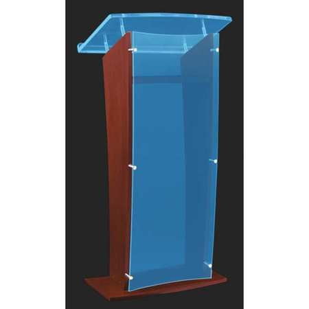 H Style Lectern,tinted Acrylic/mahogany