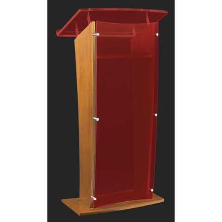 H Style Lectern,tinted Acrylic/oak (1 Un