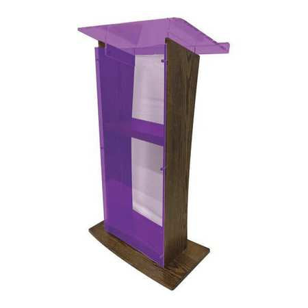 H Style Lectern,tinted Acrylic/walnut (1