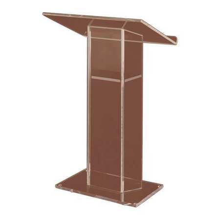 Smoked Lrge Acrylic Wing Lectern,w/shelf