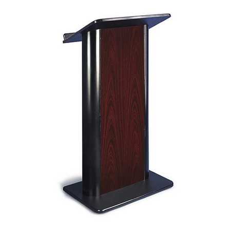 Flat Panel Lectern,jewel Mahog/blk Alum