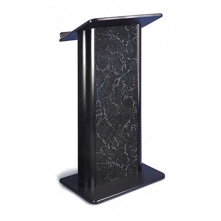 Flat Panel Lectern,pyrn Marbl/black Alum