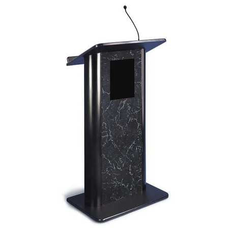 Panel Sound Lectern,pyrn Marbl/blk Alum