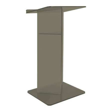 Smoked Acrylic V Style Lectern,w/shelf (