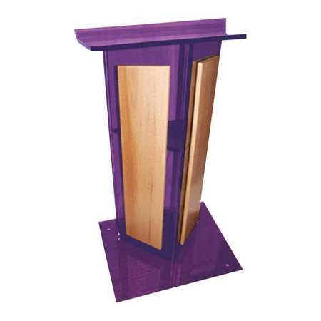 Tinted Acrylic V Lectern,w/oak Panels (1